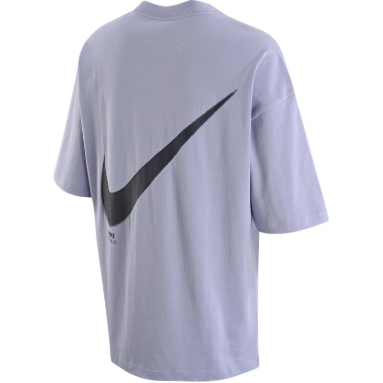 Nike Sportswear Drop Shoulder Sleeve T Shirt Women's Mist Gray Blue DV8023-536