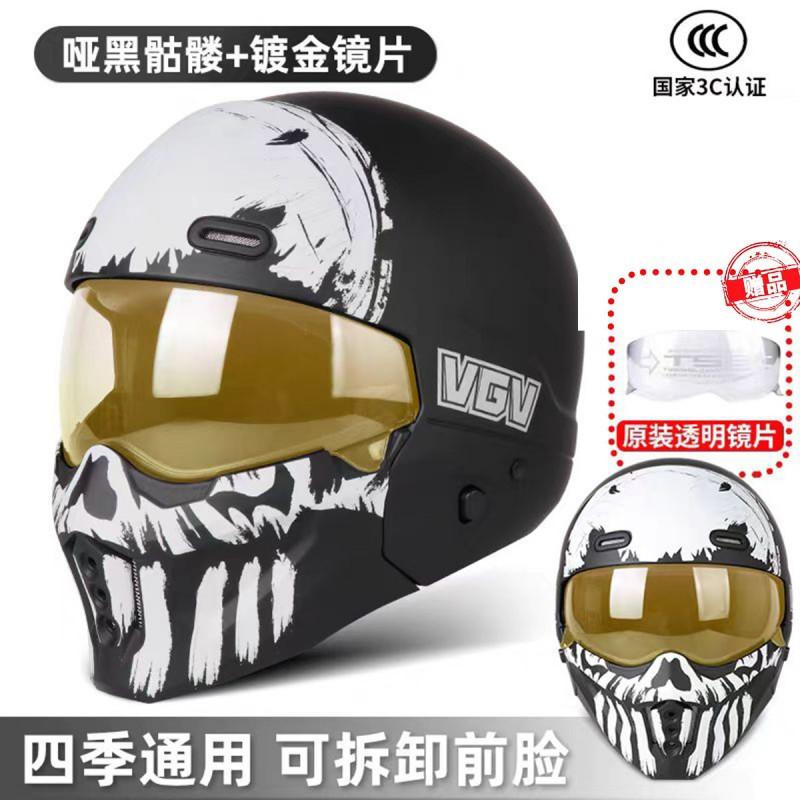 Full Face Motorcycle Helmet DOT Approved ABS Shell Adult Unisex All Season Ride Protection With Bluetooth Slot