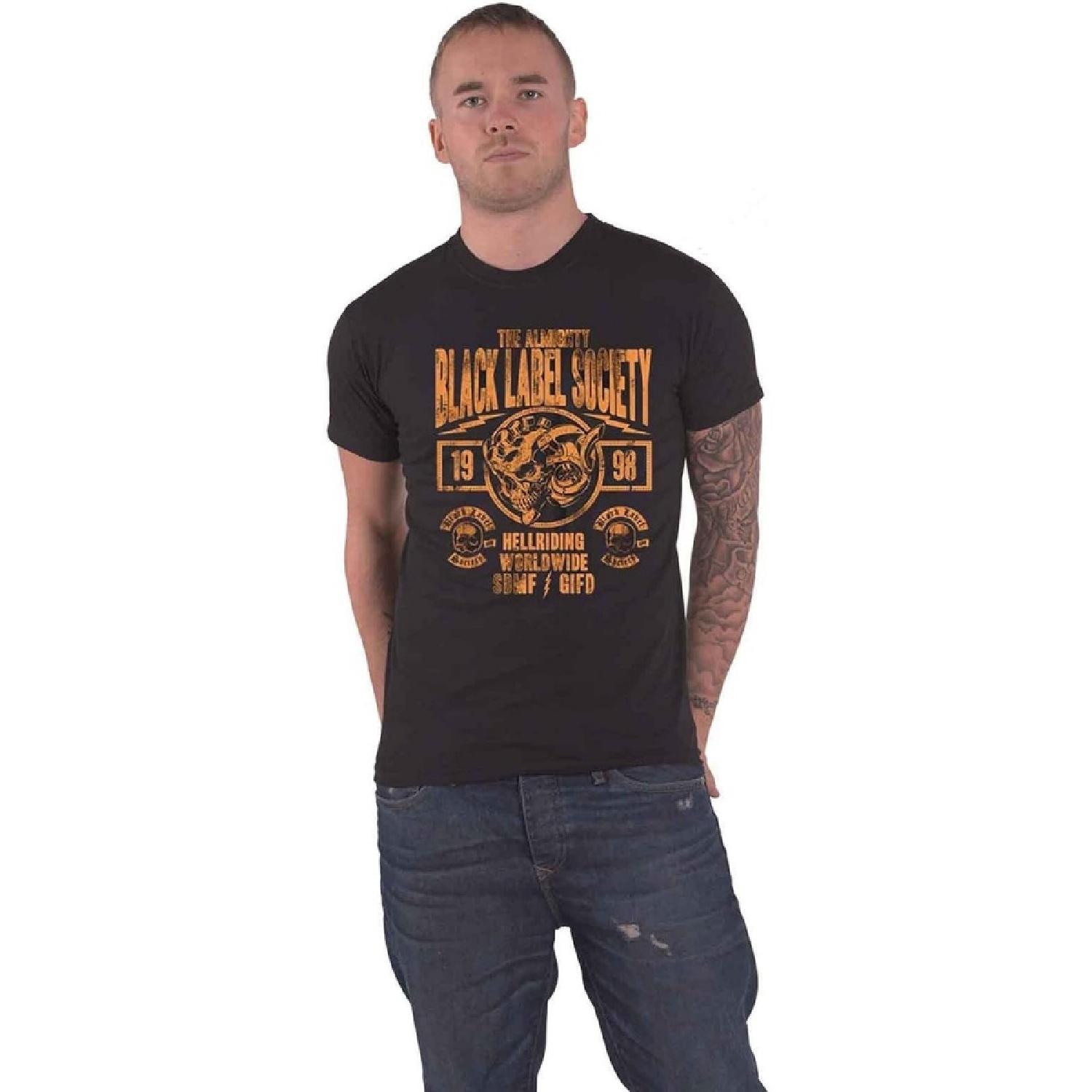 

Black Label Society T Shirt Hell Riding Worldwide Band Logo Official Mens Black Size M XXXXXL різнокольоровий