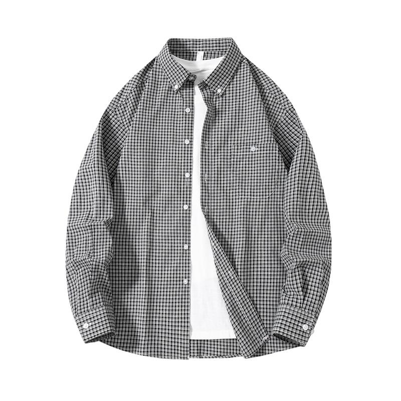 

Mens Solid Oxford Shirt Long Sleeve Dress Shirt Work Casual Button Down Shirts with Pocket M чёрный