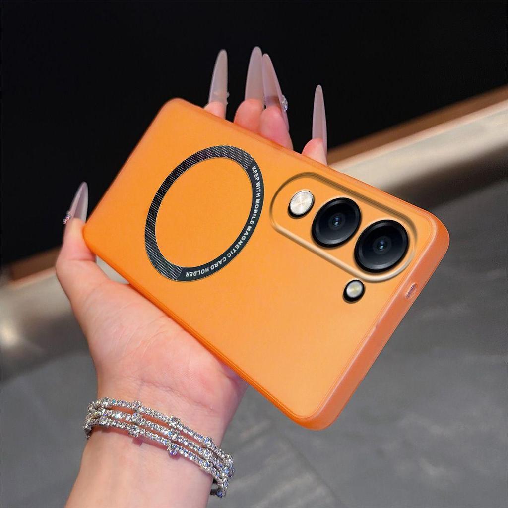 Magnetic Semi‑Transparent Matte Phone Case for Vivo Y29t 5G,Y29s 5G,Y04,Y04s Soft TPU Shockproof Cover