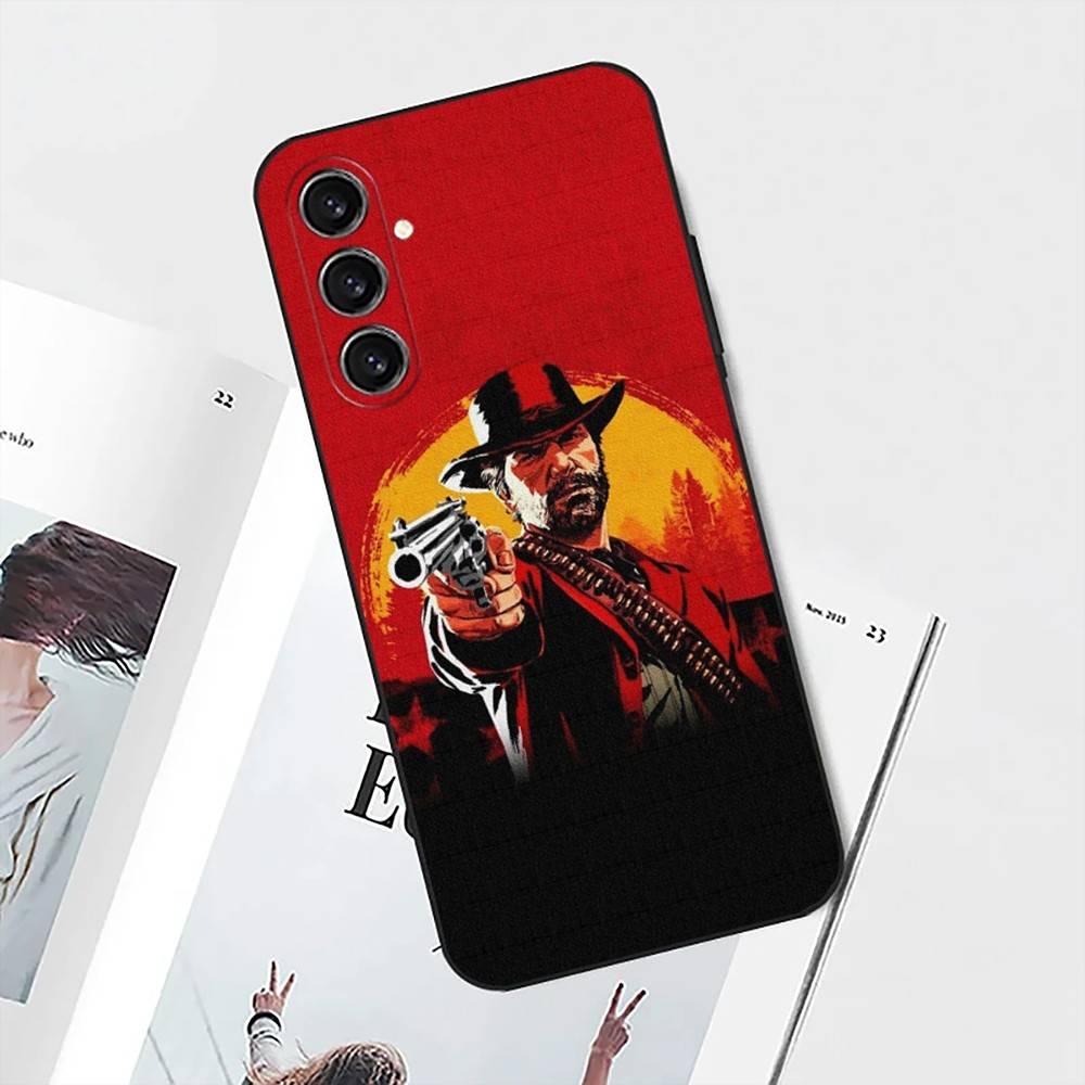 Red D-Dead R-Redemption 2 Phone Case For Samsung S25,S24,S21,S22,S23,S30,Ultra,S20,Plus,Fe,Lite,Note,10 Black Soft Shell