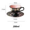 French Retro Flower Language Ceramic Coffee Cup Saucer Exquisite Tall Afternoon Tea Cup Saucer Set Coffee Tea Set Gift