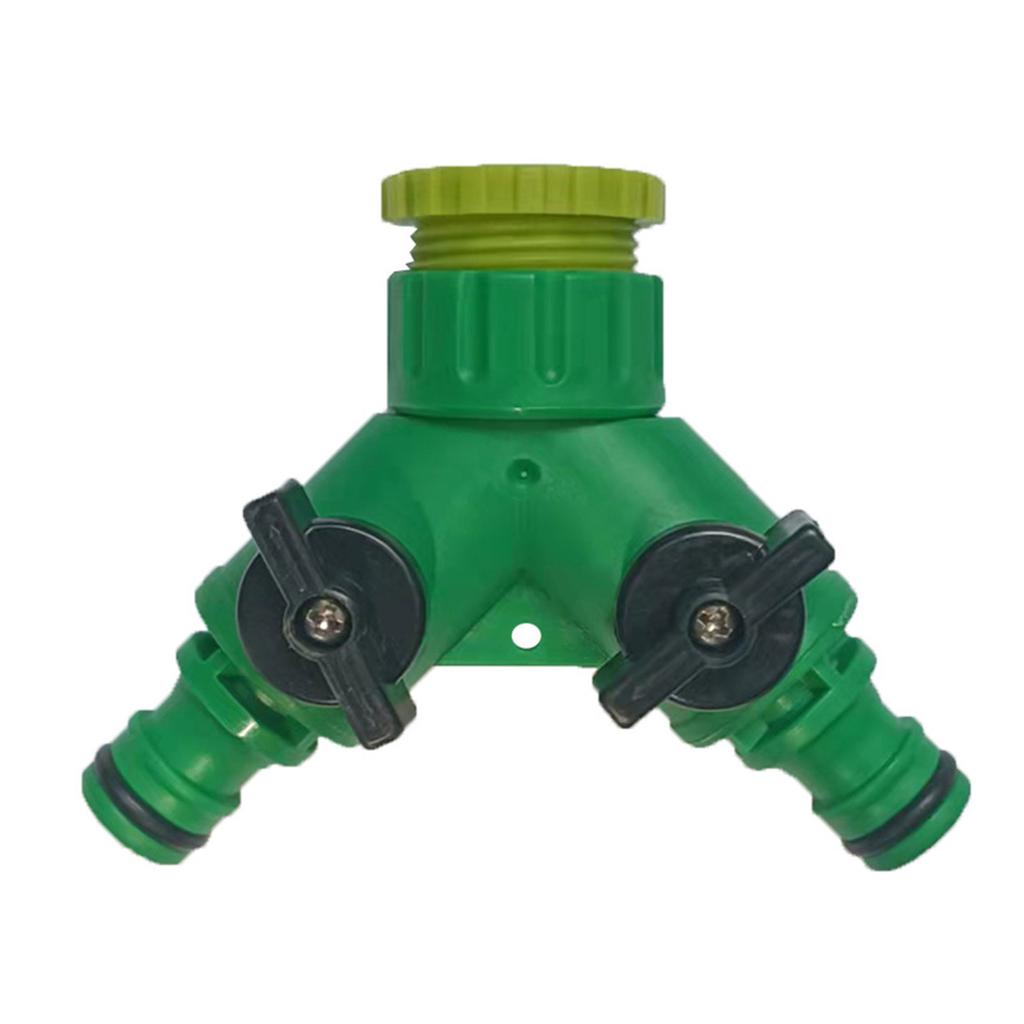 Robuster 3-Wege-Schlauchverbinder aus ABS mit Umschaltventilen, geeignet für Bewässerungssysteme mit präziser Durchflussregelung für Gartenbewässerung