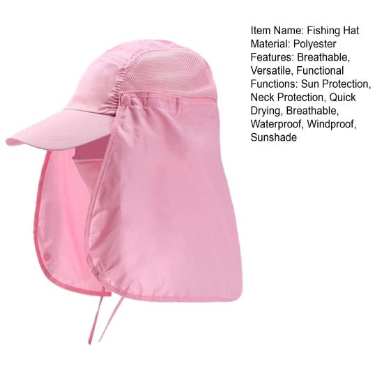 Yousheng Fishing Hat Sun Protection Wide Brim Breathable Mesh Design Sun Hat with Shawl Outdoor Activities Cycling Sunshade Hat