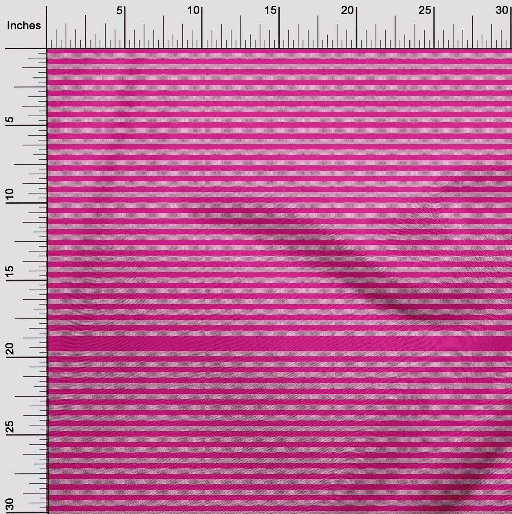 oneOone Cotton Flex Fuschia Pink Fabric Stripes Diy Clothing Quilting Fabric Print Fabric By Yard 40 Inch