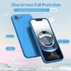 Coque pour iPhone 17e, Silicone Liquide Slim Légère Souple Anti-Rayures - Bleu - 2 Verres Trempés