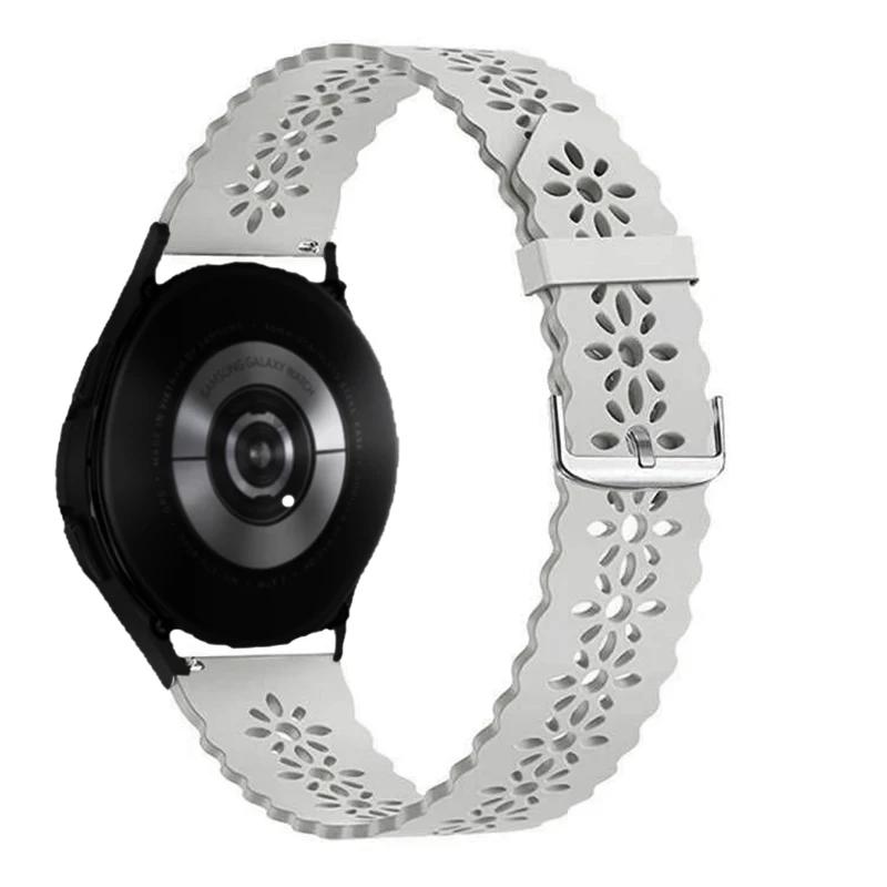Sport Lace Band for Samsung Galaxy Watch 4/5/5 Pro/6 classic/Active 2 Silicone 20mm 22mm Strap Women Bracelet Huawei Gt 4-3-2-2e