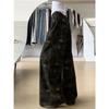 American Camouflage Workwear Denim Female XS Small High Waist Loose and Slimming Drooping Straight Wide-Leg Draggle-Tail Trousers