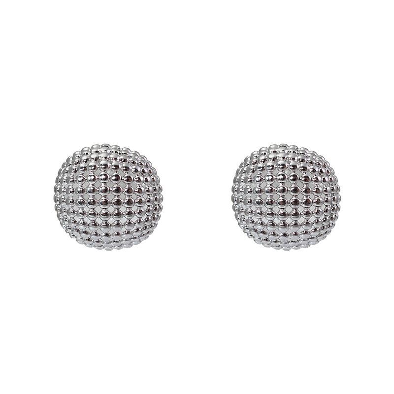 Mesh Hollow Stud For, Exaggerated High-End Gold Geometric Round