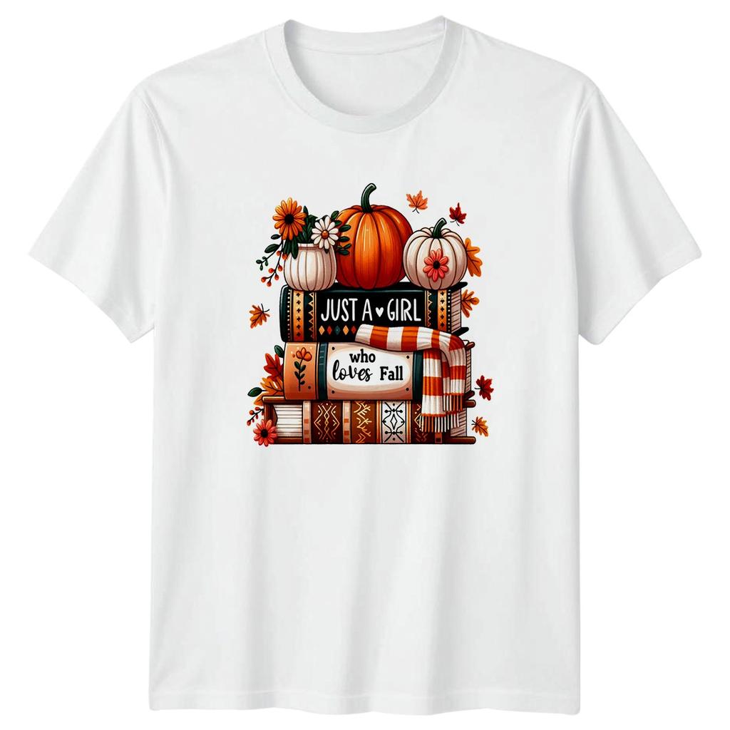 Just A Girl Who Loves Fall Autumn Seasons Graphic Unisexs TShirt Unisexs Tee
