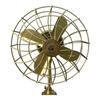 Nautical Brass Antique Finish Floor Fan with Black Tripod - Adjustable Electric Pedestal Fan - Retro Industrial Modern Twist Home Accent