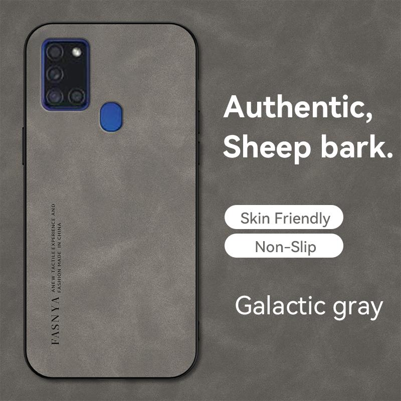 Pentru Samsung A21S Husă Cadru Moale Rezistent la Șocuri Textură Piele Husă Telefon Pentru Samsung Galaxy A21S A 21S A21 S Silicon Capac Spate