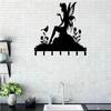 Metal Wall Shelf 7 Hook Towel Rack Bathroom Kitchen Storage Rustproof Home Decor