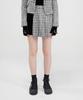 FAKEMAMA Tweed Pleated Wrap Skirt [Black]