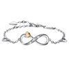 Silver Celebrity Bracelet with Cubic Zirconia and Infinity Motif - 925 Silver - Perfect Gift for Women