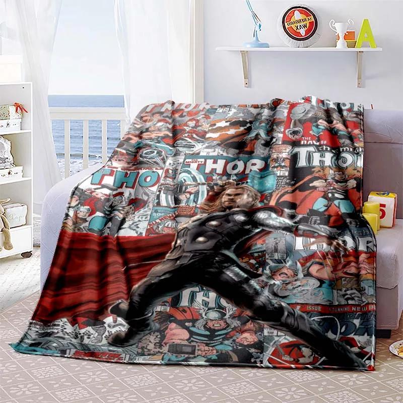 Cartoon Nordic Mythology Thor Series Blanket Living Room Bedroom Sofa Cover Blanket Soft and Comfortable Children's Nap Blanket