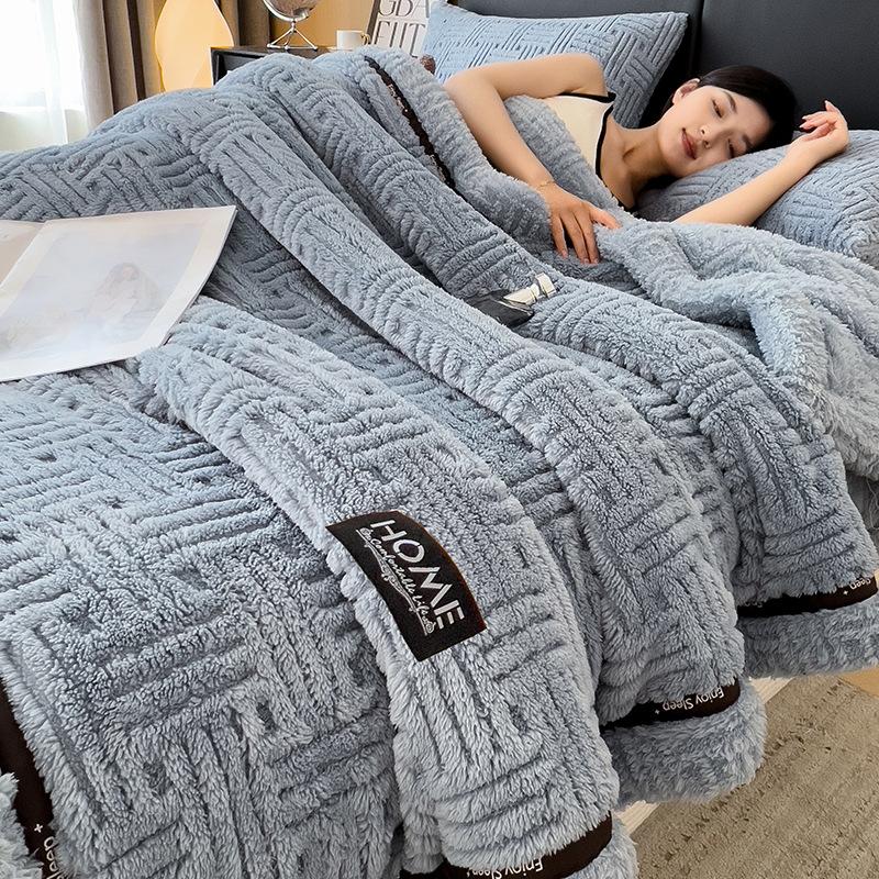 Winter Thick Warm Blanket, Office Nap Blanket, Sofa Cover Blanket, Milk Velvet Blanket