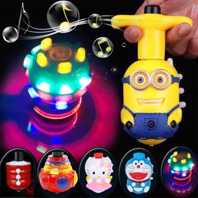 Multi-color  Spinning  Gyro  Toy Cartoon Electric Music Flashing Light Gyro For Kids