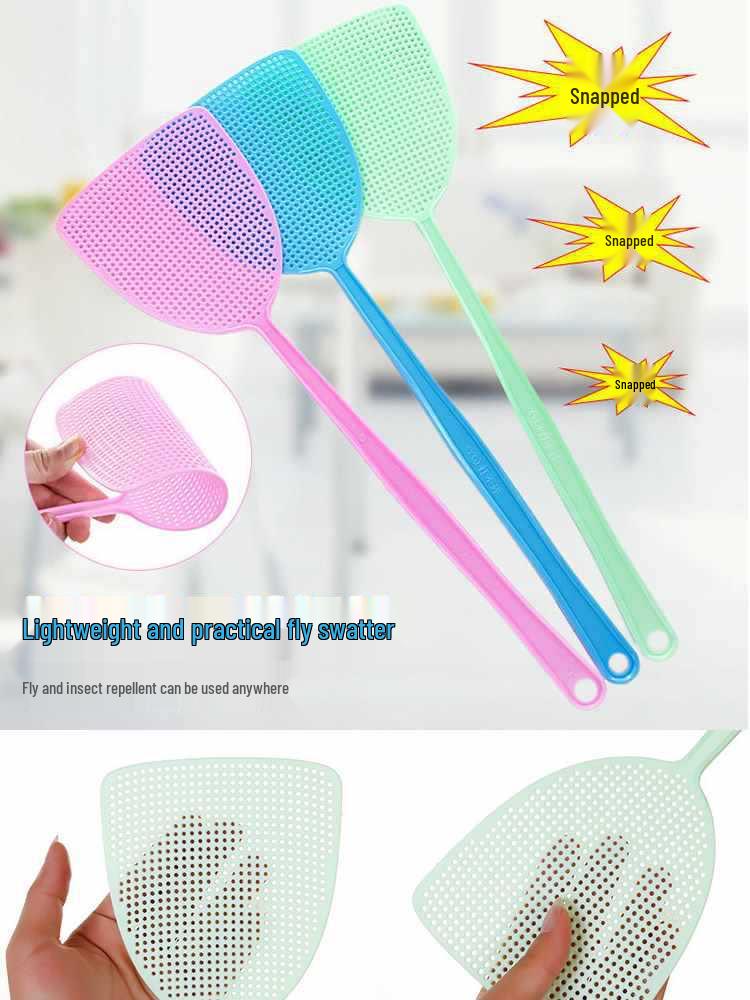 Unzerbrechliche Klassische Fliegen- und Mückeklatsche mit langem Griff