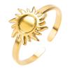6pcs/lot Gold Plated Stainless Steel Base Rings Settings DIY Blank Knuckle Rings for Women Jewelry Charms Never Fade Wholesale