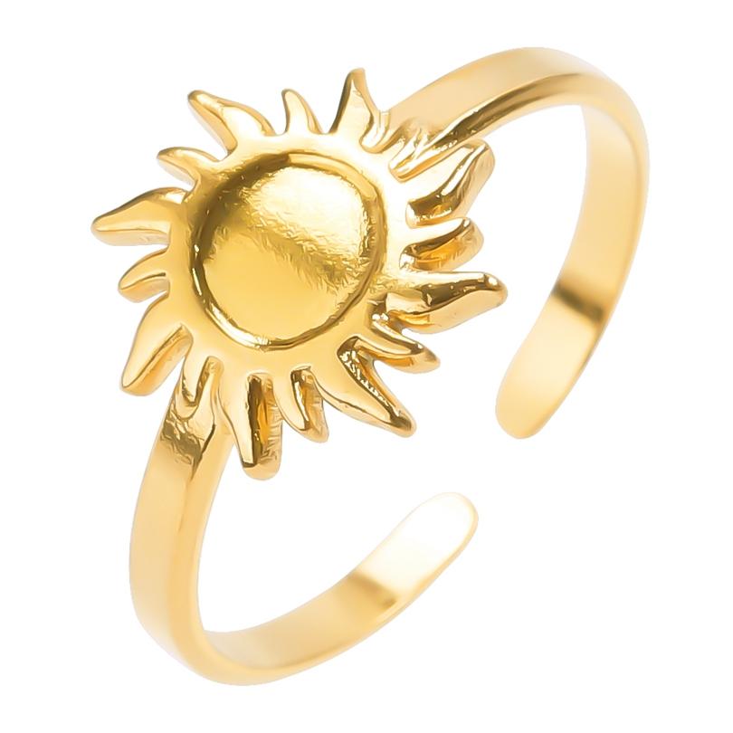 6pcs/lot Gold Plated Stainless Steel Base Rings Settings DIY Blank Knuckle Rings for Women Jewelry Charms Never Fade Wholesale