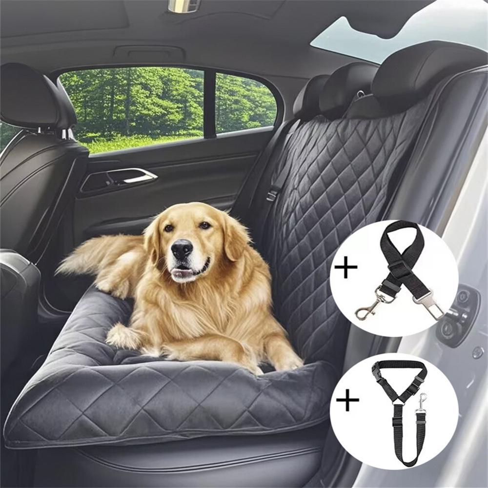 Waterproof Outdoor Car Pet Mat: Cotton-Filled Bed for Cats & Dogs - Travel Essential, Wear & Dirt Resistant