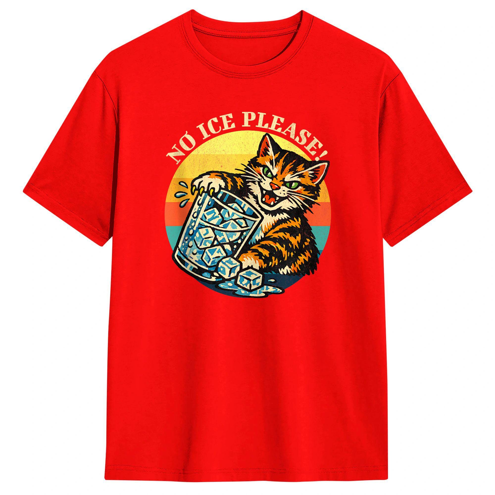 Oversized TShirt Summer Abolish ICE Cat AntiICE Funny Retro Hip Hop TShirts Cotton Tee Shirt Unisex Awesome Short Sleeve Tops M