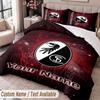 SC Freiburg FC Printed Bedding Set Custom Name Text 1 Duvet Cover 2 Pillowcases For Bedroom