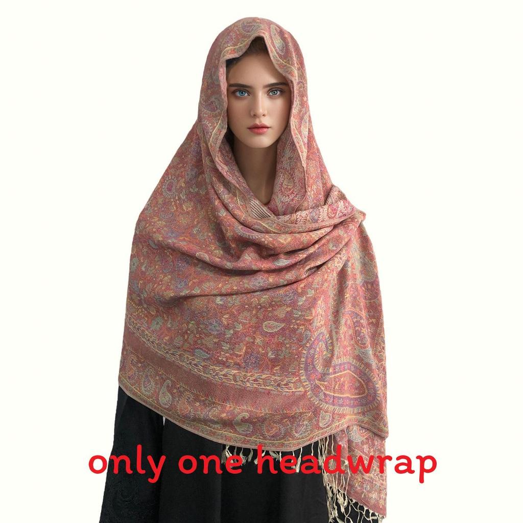 Этнический стиль Вышитый шарф с кисточками для женщин Осенняя мода 02