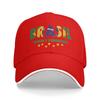 Leisure Brasil National Flag Brazil Golf Hat Unisex Style Headwear  Daily Golf Gift Sun Hats