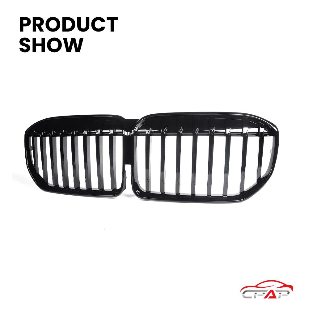 Front Grills Bumper Kidney Hood Radiator Grille Replacement For BMW 7 Series G11 G12 LCI 2020-IN Gloss Black Grilles