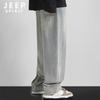 JEEP SPIRIT Men's Retro Loose Fit Wide-Leg Jeans