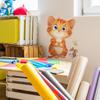 Cartoon Cat and Mouse Wall Sticker for Bedroom Living Room Background Decor Removable Self-Adhesive Decal