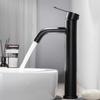1 Set Bathroom Tap And 2 Water Pipe Matte Black Bathroom Mixer Tap Stylish Easy-To Install Bathroom Tap Home Replacement Faucet