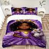 Princess Unicorn Fantasy Print 3Pcs Bedding Setduvet Cover With 2 Bedropillowcase Home Birthday Gift