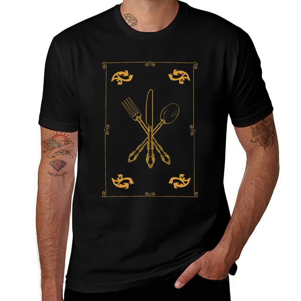 Just Add Magic Utensils Gold With Border Classic Tshirt Trend Art Print Tshirt