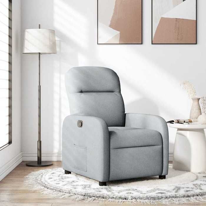 VidaXL Fauteuil inclinable Gris clair Tissu 4015522