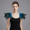Elastic Ball Shawl Gothic Style Performance Shawl Simple Feather Shoulder Badge  Performance