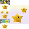 Super Mario Yellow Star Plush Toy 30cm Short Furry Figure
