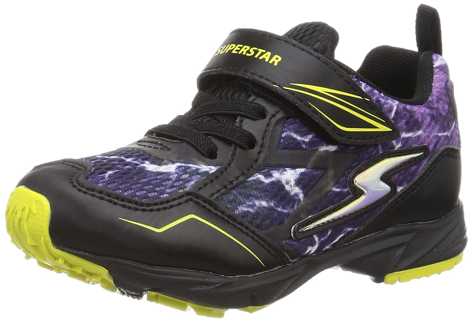 

athletic 2E [Superstar] Sneakers, shoes, boys, 15-23cm, 0.5cm available, kids, SS, K1048, black, 17.0 cm, чёрный