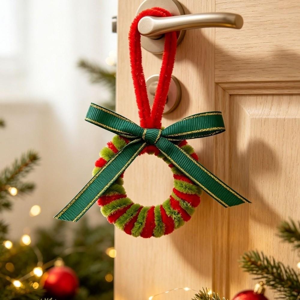 Santa Claus Mini Christmas Wreath Xmas Decorations Xmas Hanging Ornament  Door Decor