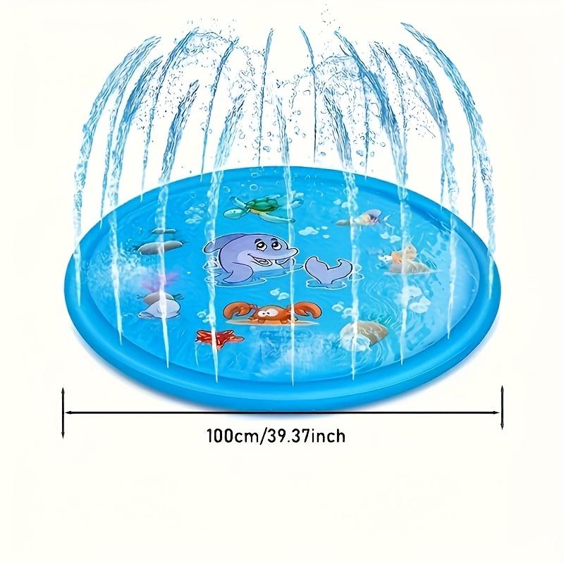 Wytrzymała zewnętrzna wanna dla zwierząt z funkcją rozpylania wody - Antypoślizgowa, chłodząca do zabawy w wodzie dla psów, rozpylanie wody i chłodzenie lodem