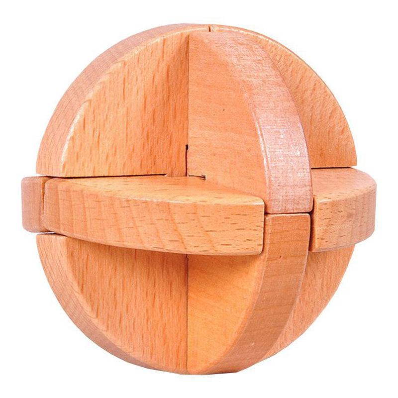 Beechwood Kongming Lock & Luban Puzzle Set for Kids - Wooden Mortise and Tenon Toy