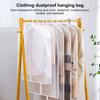 Clothing Dust Cover Transparent with Hanging Hook Zipper Closure Moisture-proof Dustproof Large Capacity Hat Scarf Coat Storage Bag Protector Bag
