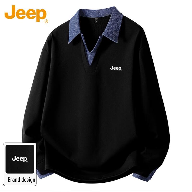 JEEP Men s Trendy Heavyweight V-Neck Pullover XL
