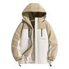 Padded Jacket Men's Winter Fashion Stand-up Collar Padded Jacket, Green Zipper Trend Casual Padded Jacket
