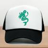 Mermaid and Seahorse Graphic Trucker Hat Polyester Mesh Snapback Cap Casual Unisex Adult Headwear