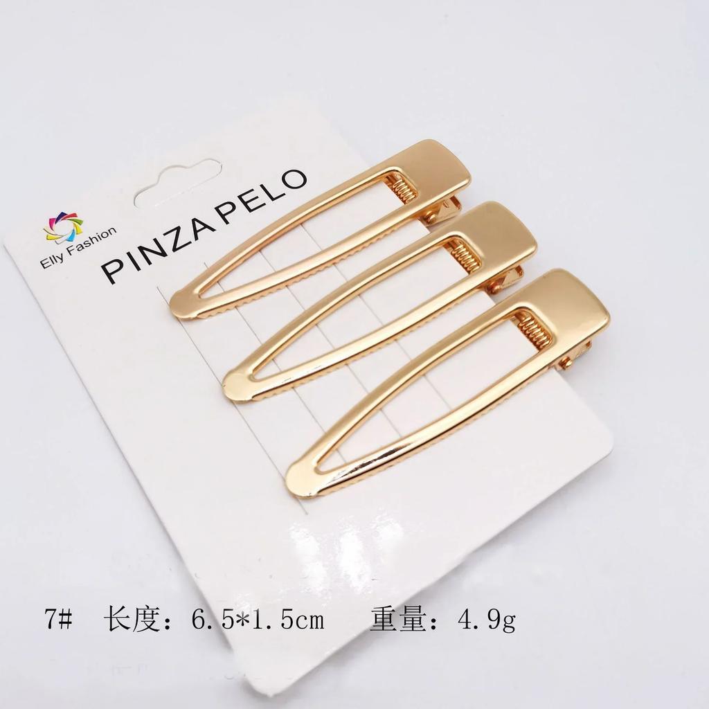 3pcs/set Metal Geometric Hair Clip Barrettes Elegant Hair Claw Crab Hollow Out Hairpin Women Girl Hair Accessories