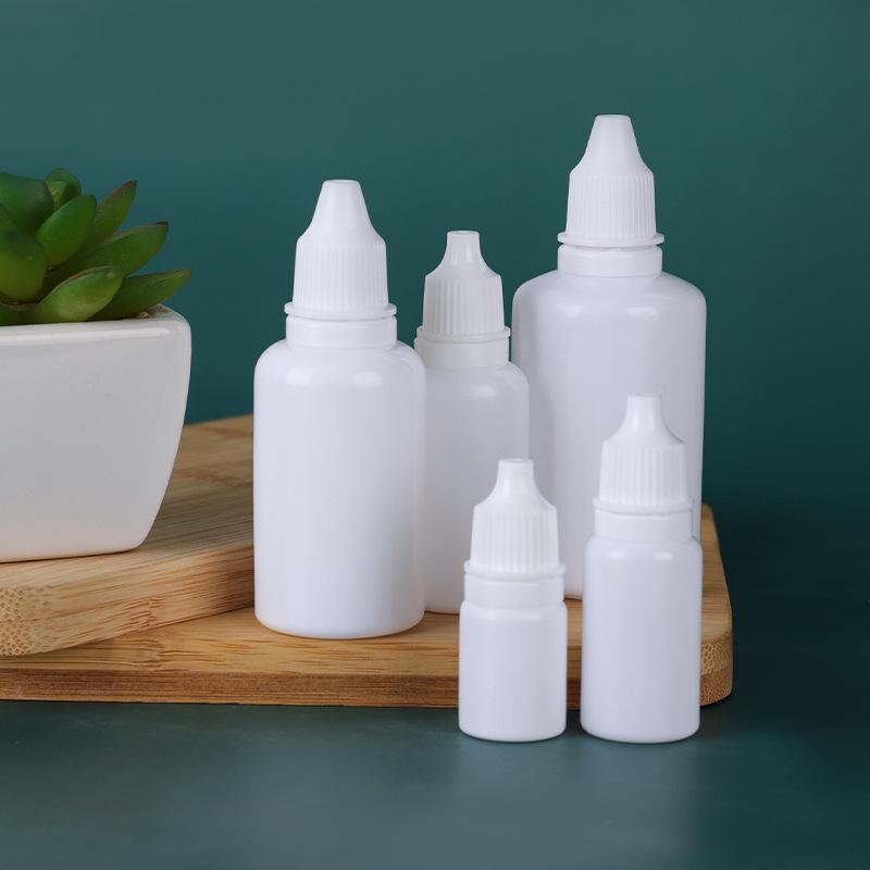 Flacone contagocce bianco a prova di luce: Sottobottiglia da 5ml, 10ml, 20ml, 30ml, 50ml per Inchiostro e Pigmento con Bocchetta Appuntita